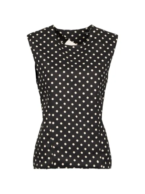 Hannes Roether polka-dot open-back top