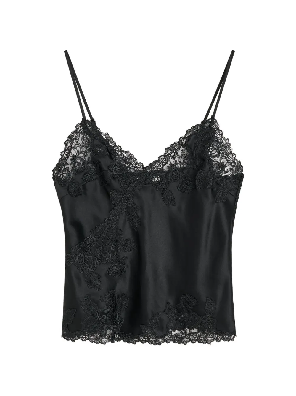 By Malene Birger Madeleine lace-trim top - Schwarz