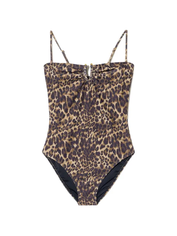 Nili Lotan Leopard-print Swimsuit in Neutrals