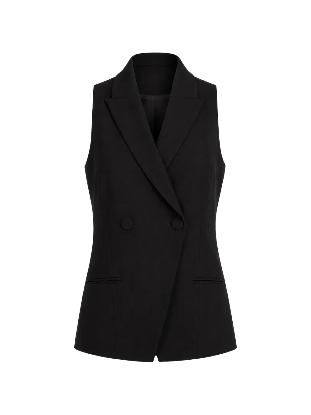 The Sei double-breasted halterneck vest - Schwarz