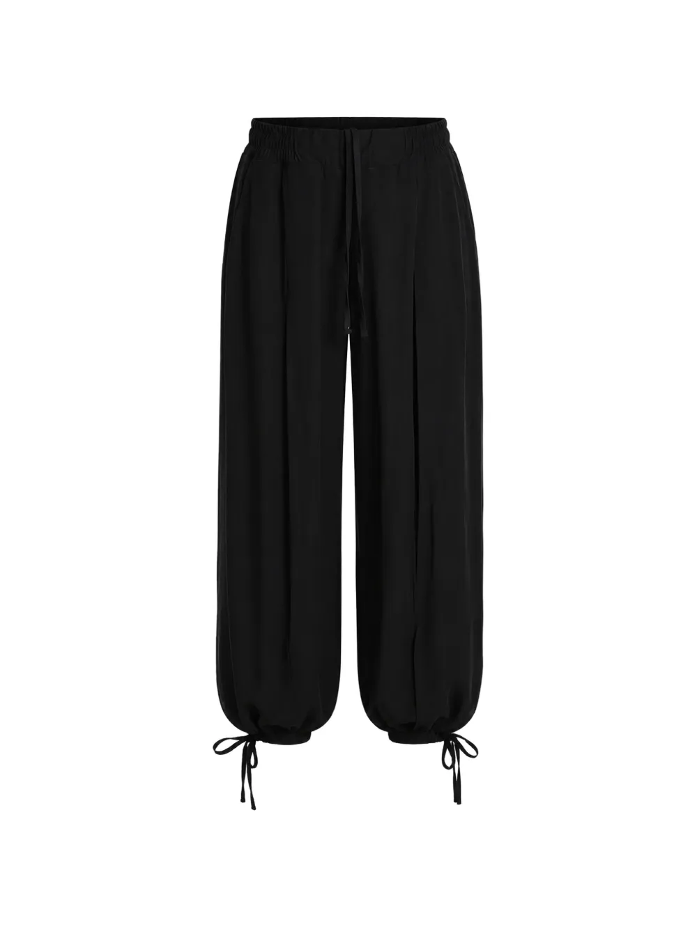 La Haine Inside Us drawstring-fastening tie-cuff trousers - Nero