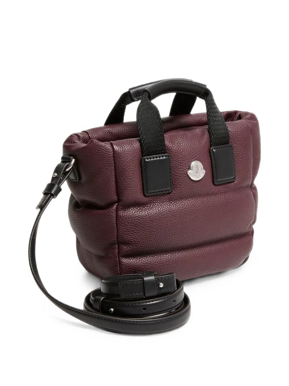 Moncler Caradoc gewatteerde leren mini-shopper Rood