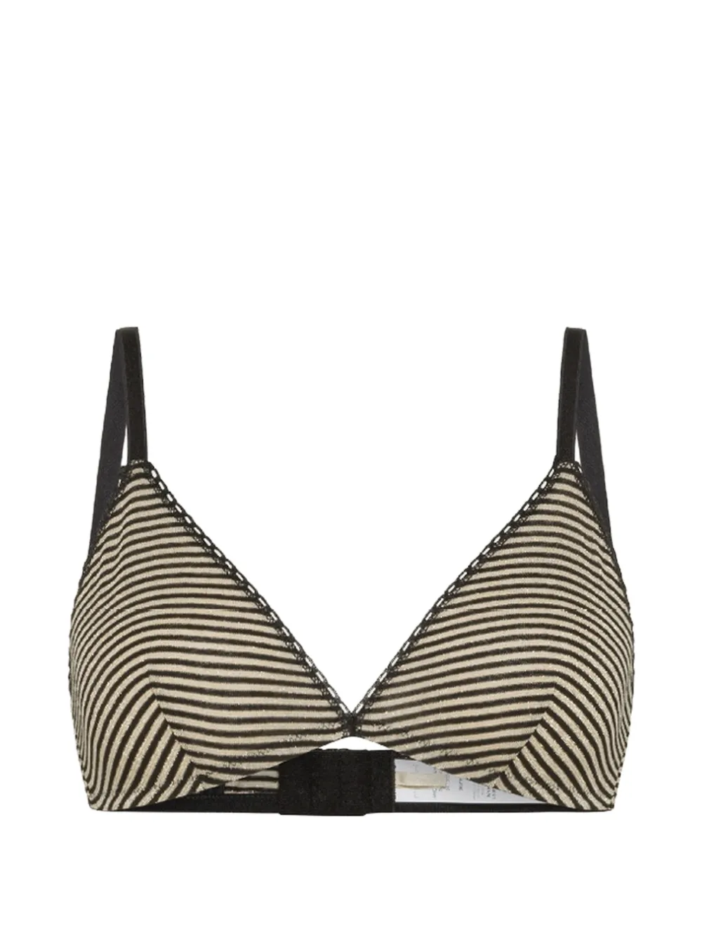 MOMONÌ Amethist striped bra - Nero
