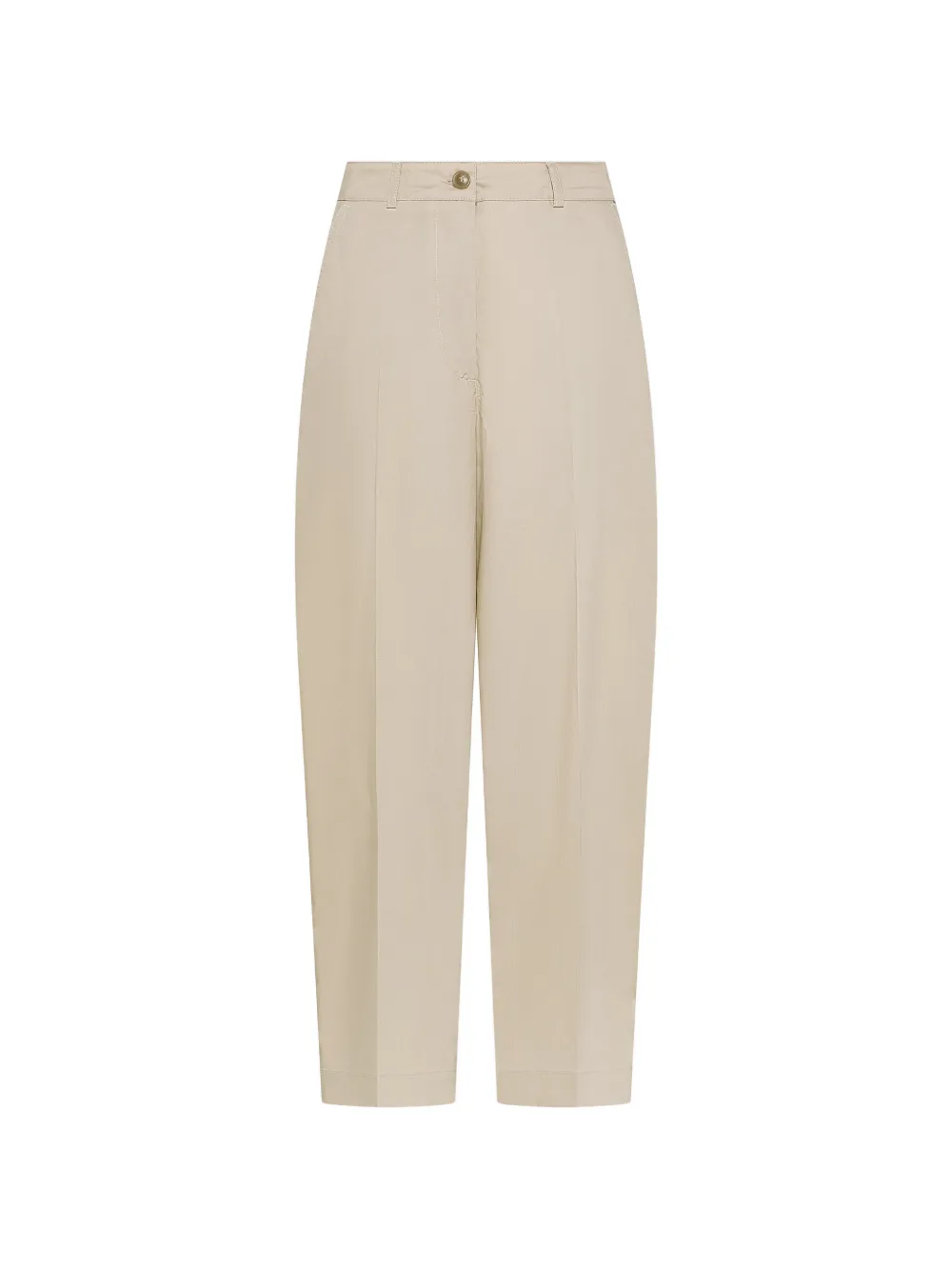 Seventy pressed-crease cropped trousers - Toni neutri