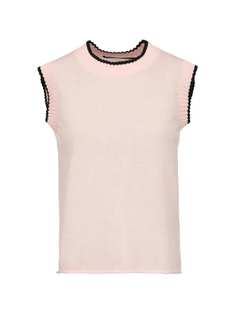 Hannes Roether ribbed-trim vest