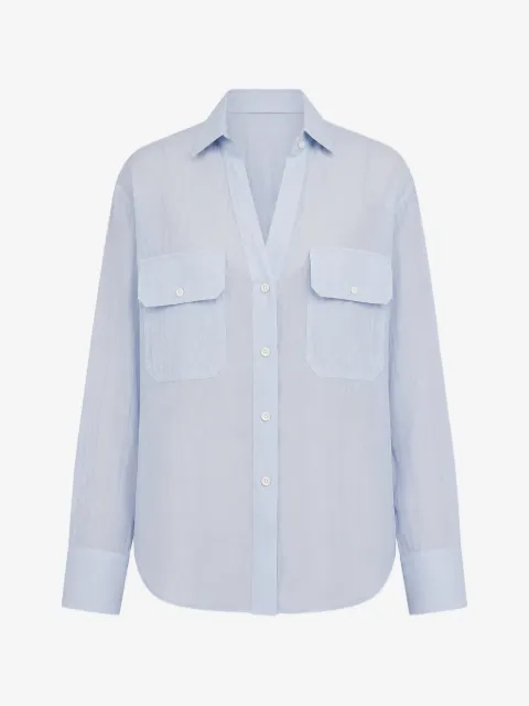 Kulson camisa con bolsillos y solapa