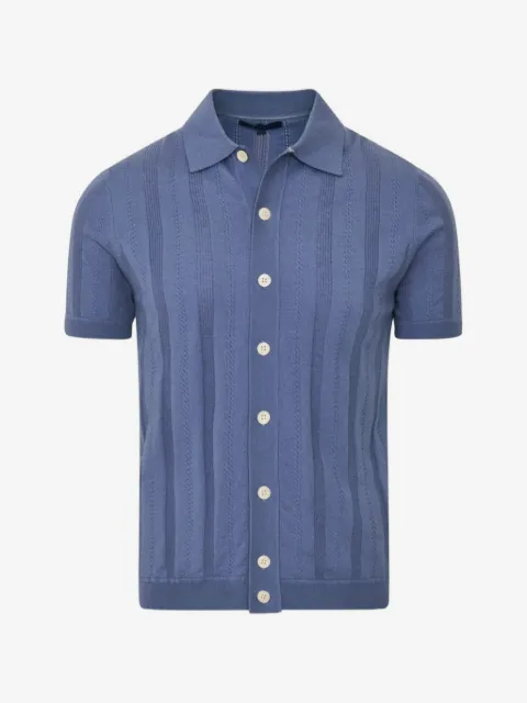 PATRICK ASSARAF camisa en tejido de ochos manga corta