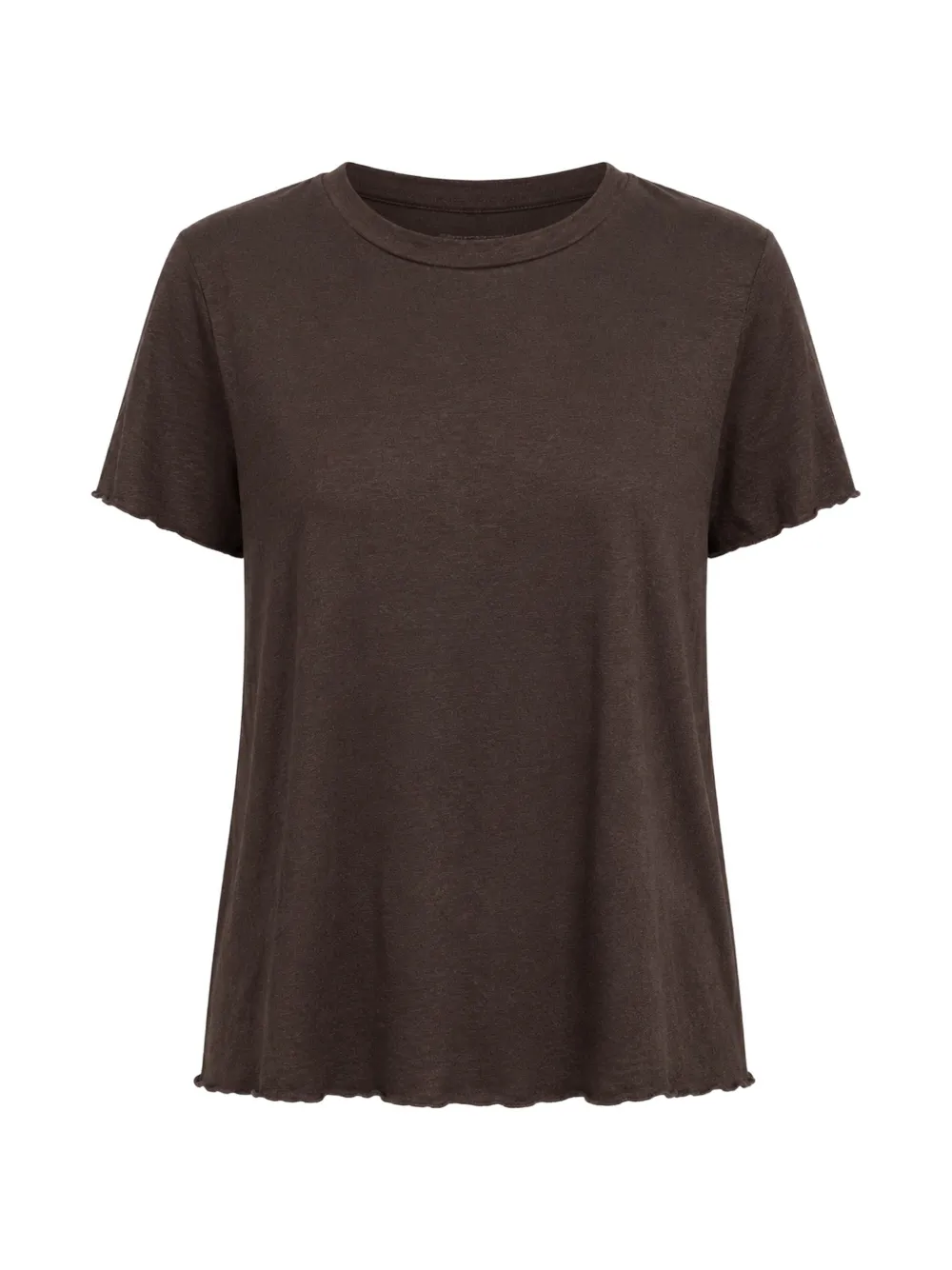 Labo Art lettuce-hem T-shirt - Marrone