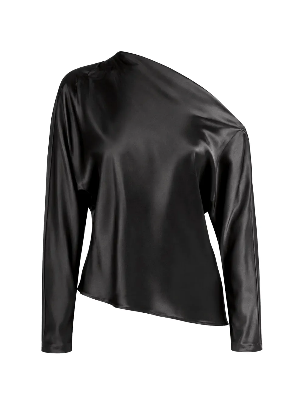The Sei one-shoulder asymmetric top - Schwarz