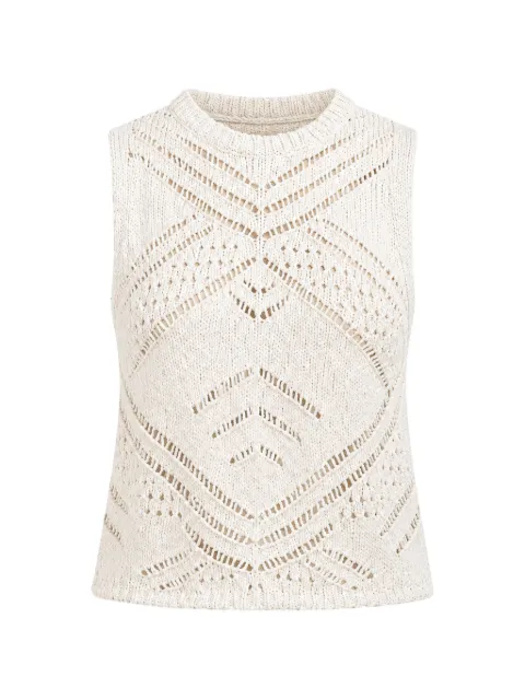 Autumn Cashmere chunky-knit pointelle top