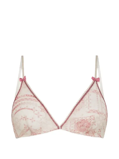 MOMONÌ Amethist floral-print bra