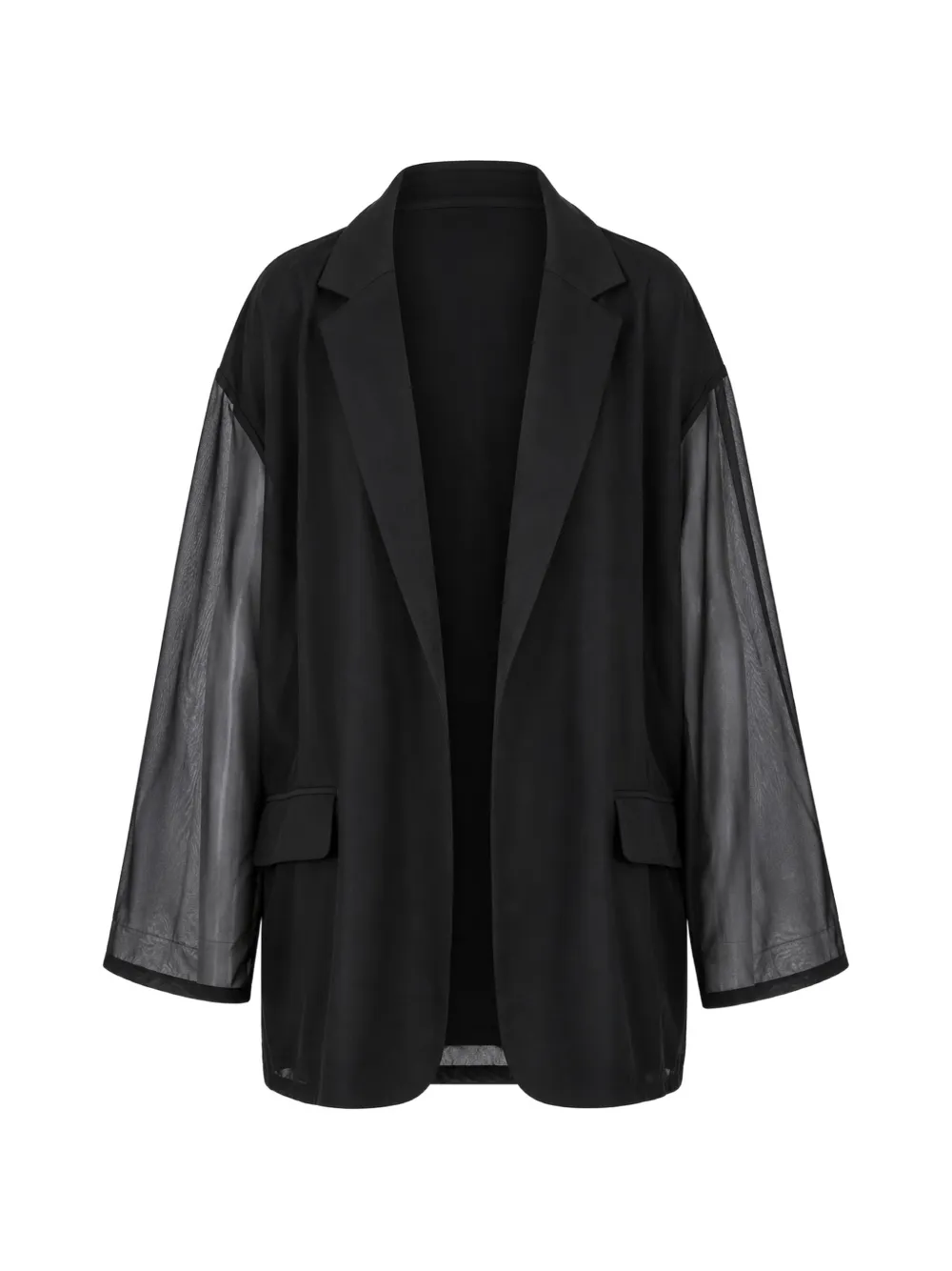 COG THE BIG SMOKE Jubilee sheer-sleeve jacket - Nero