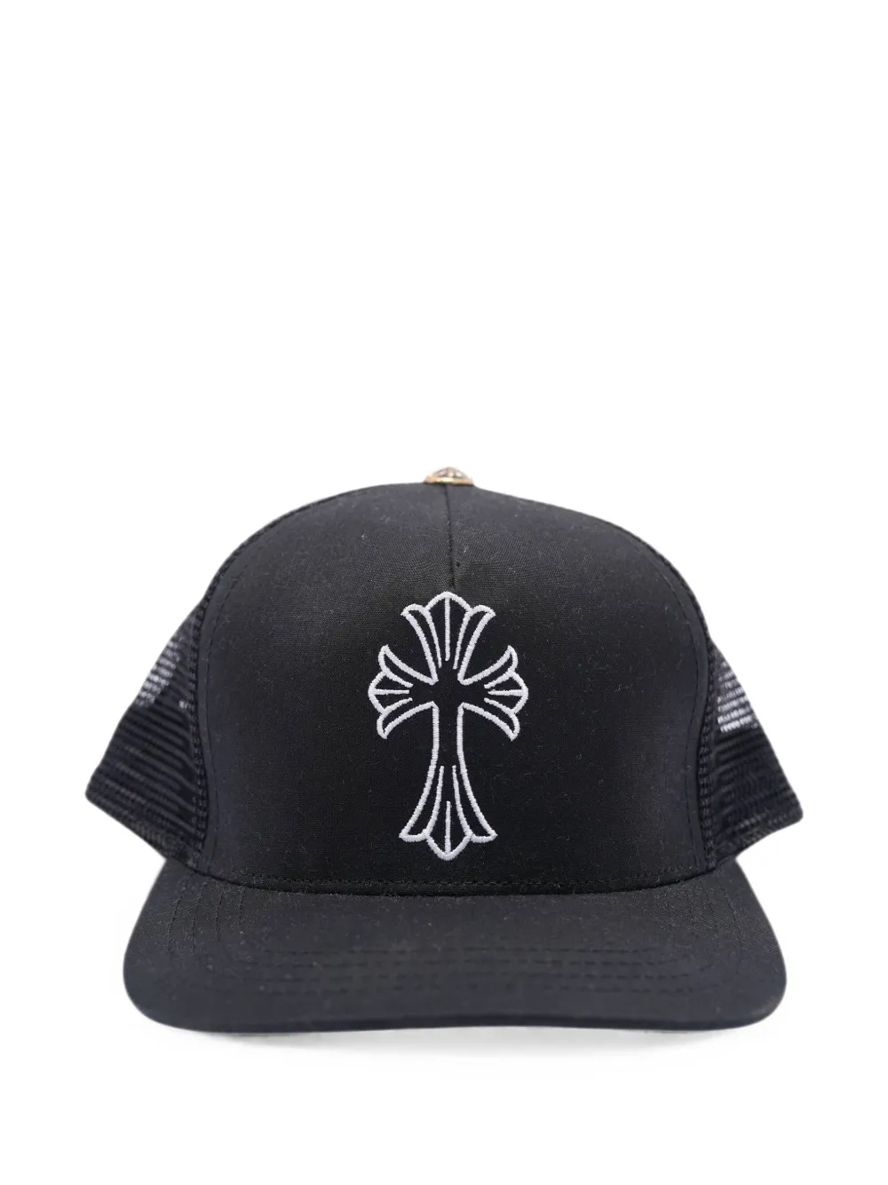 Chrome Hearts 크로스 자수 베이스볼 캡 모자 In 블랙