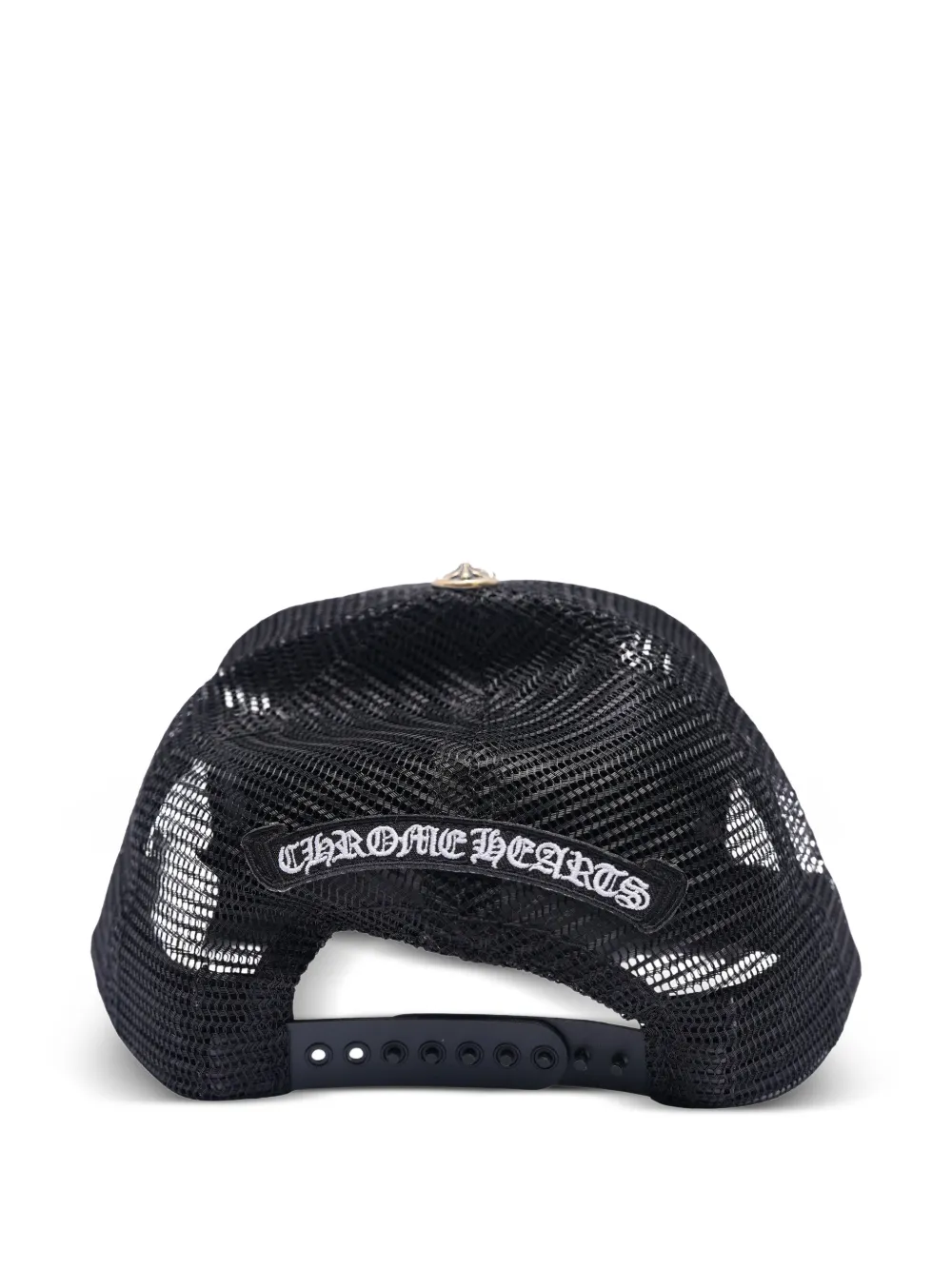Chrome Hearts 크로스 자수 베이스볼 캡 모자 In 블랙