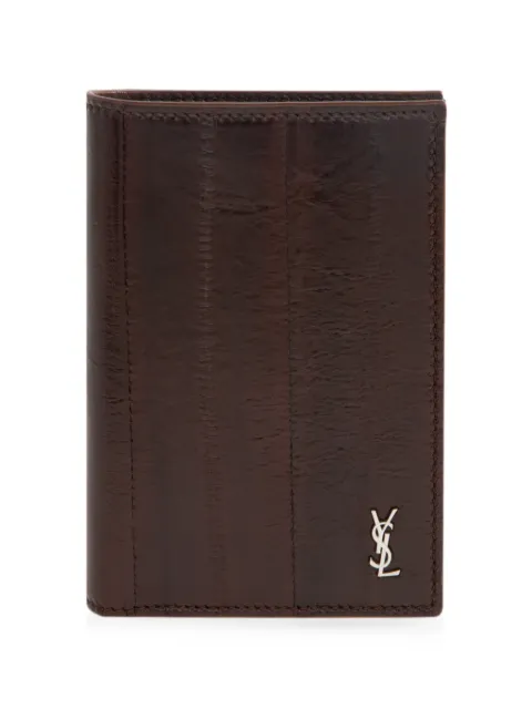Saint Laurent logo-plaque bi-fold wallet