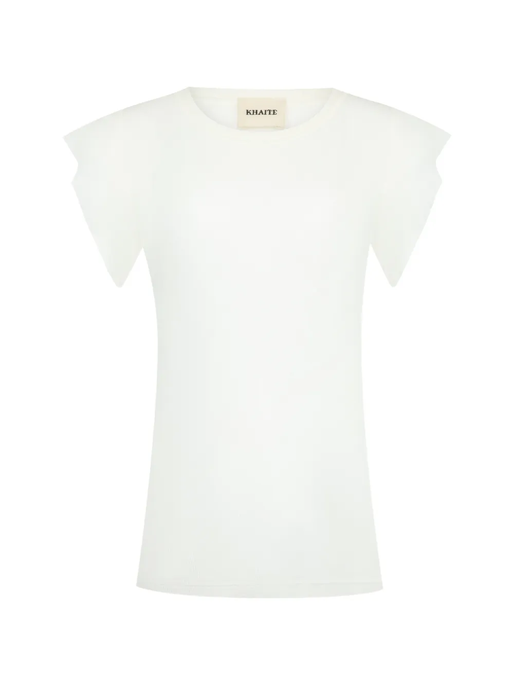 KHAITE Angel ruffled T-shirt - Bianco