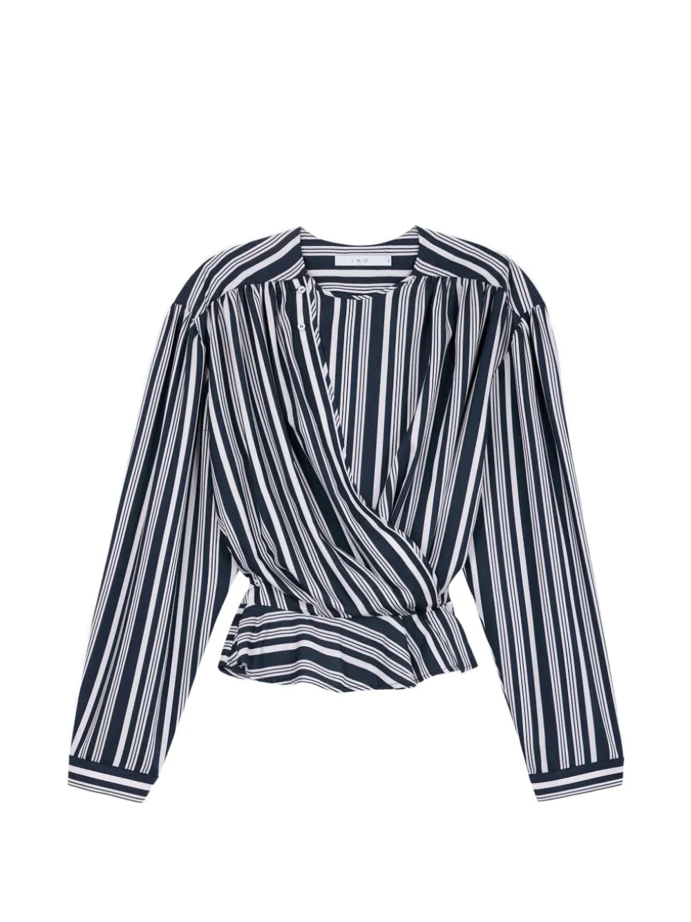 IRO Uliah striped wrap-style blouse - Blu