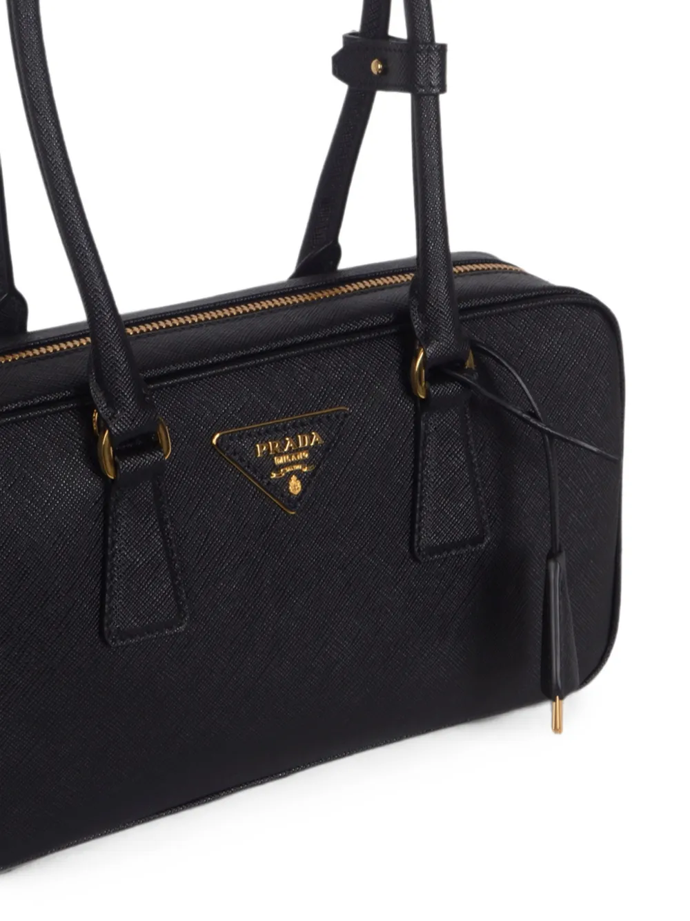 Prada Saffiano leren shopper Zwart