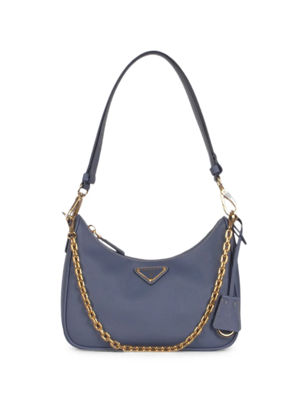 Prada Borsa a spalla in pelle Saffiano - Blu