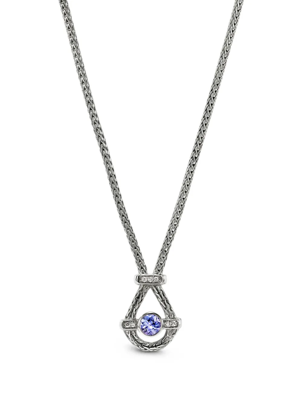 John Hardy Icon Halskette mit Tansanit und Diamanten - Silber