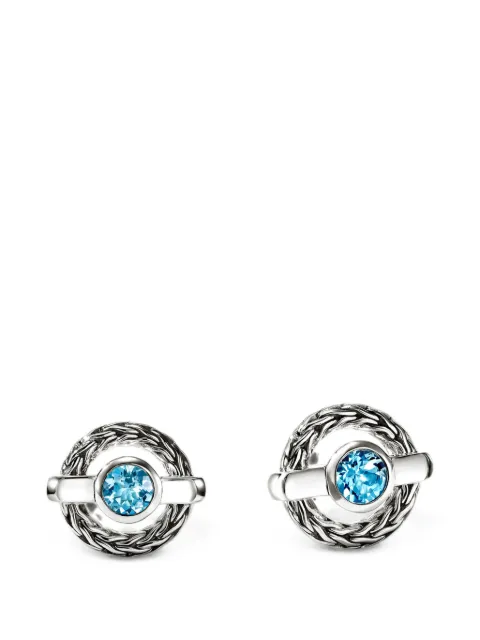 John Hardy Icon blue topaz earrings