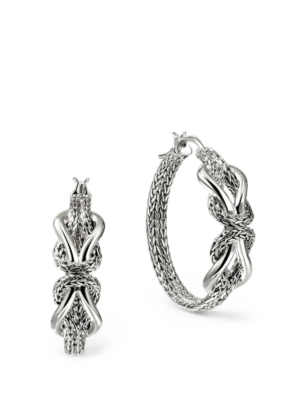 John Hardy Infinite Love Creolen mit Knoten - Silber