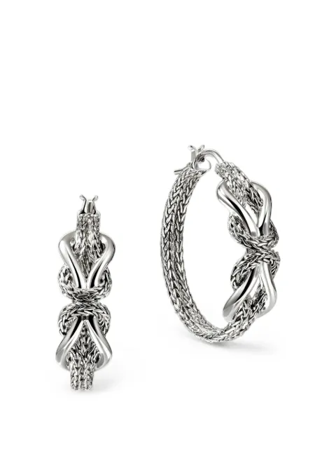 John Hardy Infinite Love knot hoop earrings