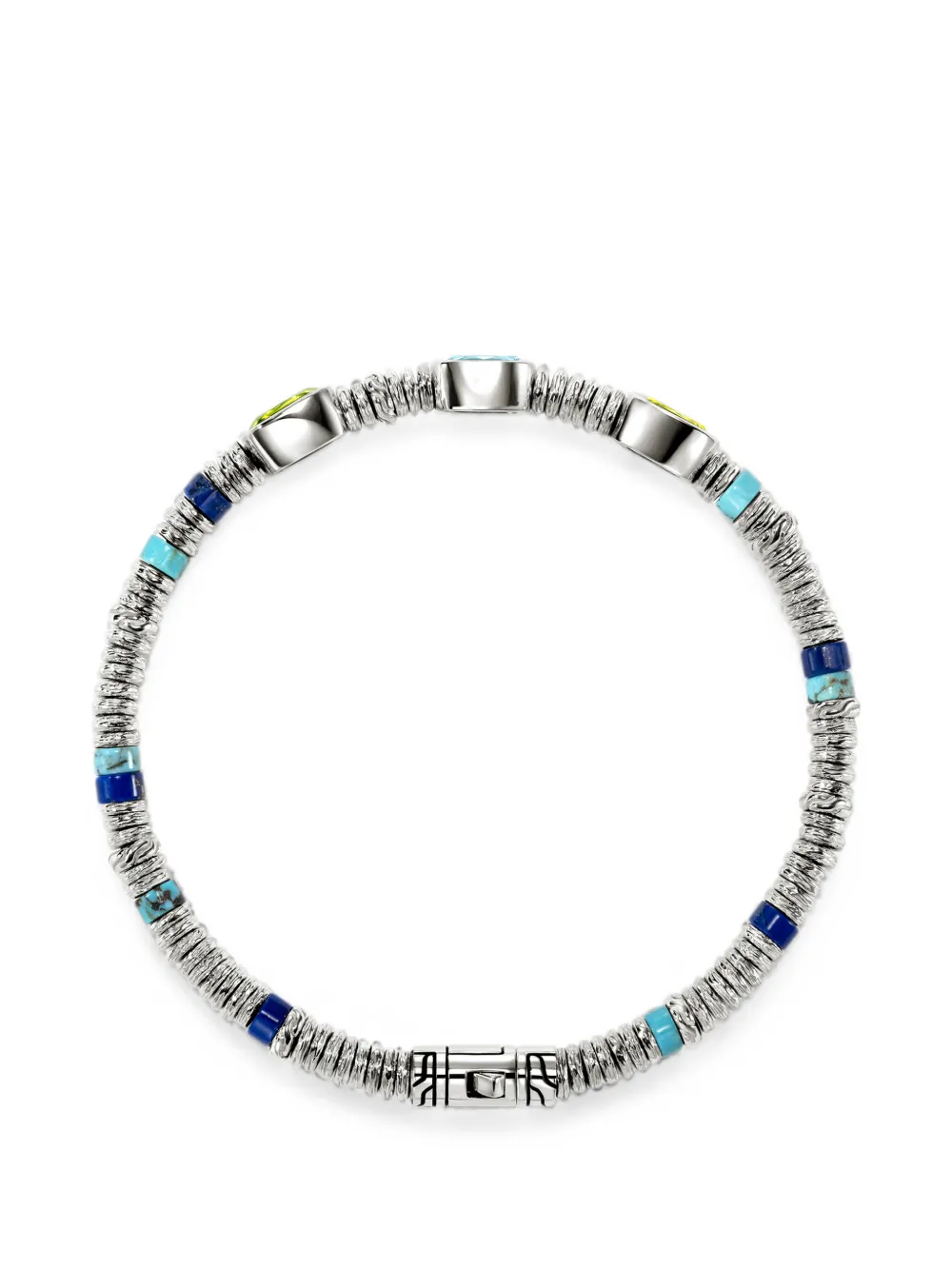 John Hardy Bracciale Heishi con pietre - Argento