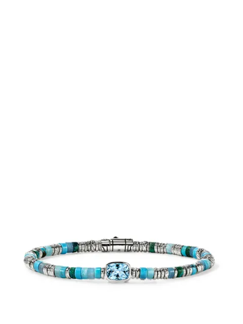 John Hardy bracelet Heishi serti de topaze bleue