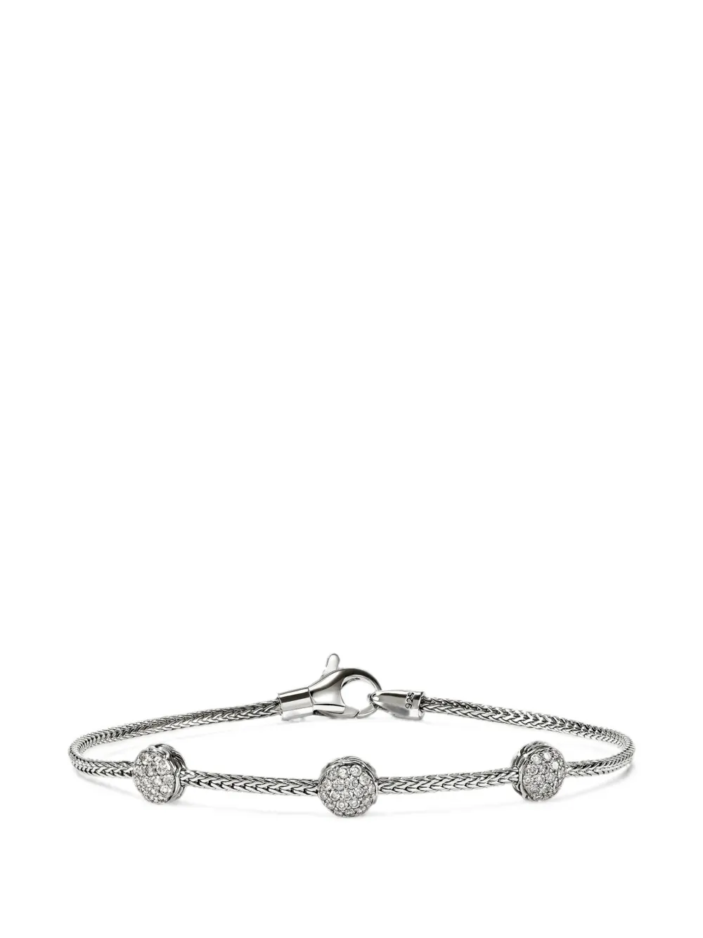 John Hardy Bracciale JH Essential con diamanti - Argento