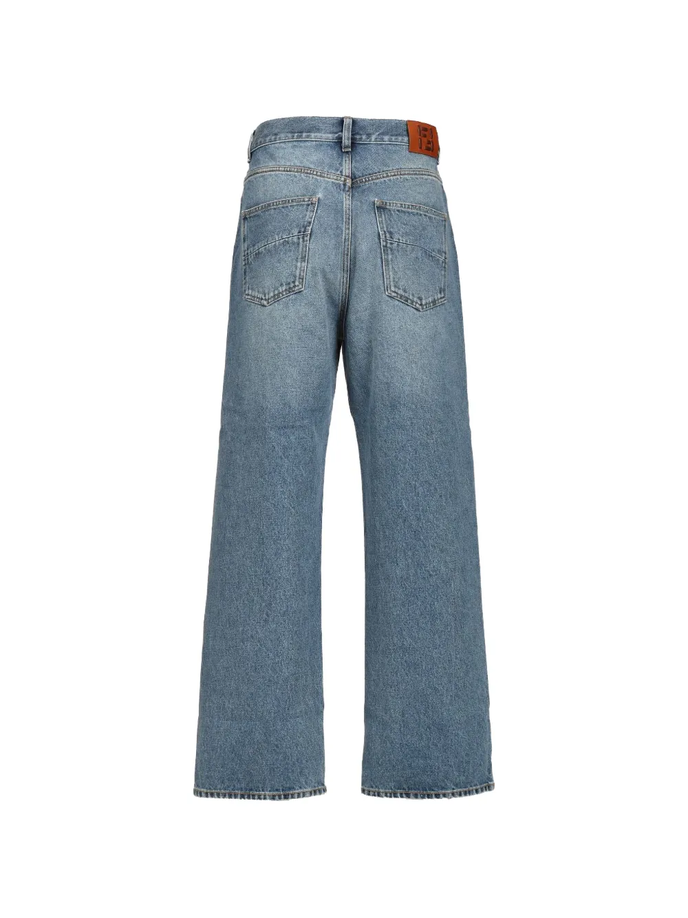FENDI FF Selleria jeans met stonewash-effect Blauw