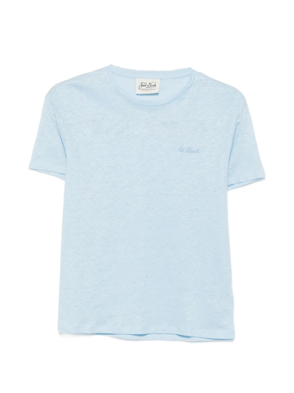 MC2 Saint Barth embroidered linen T-shirt Blauw
