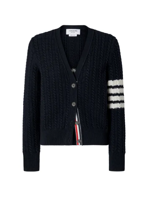 Thom Browne merino-wool 4-Bar anchor-intarsia cardigan