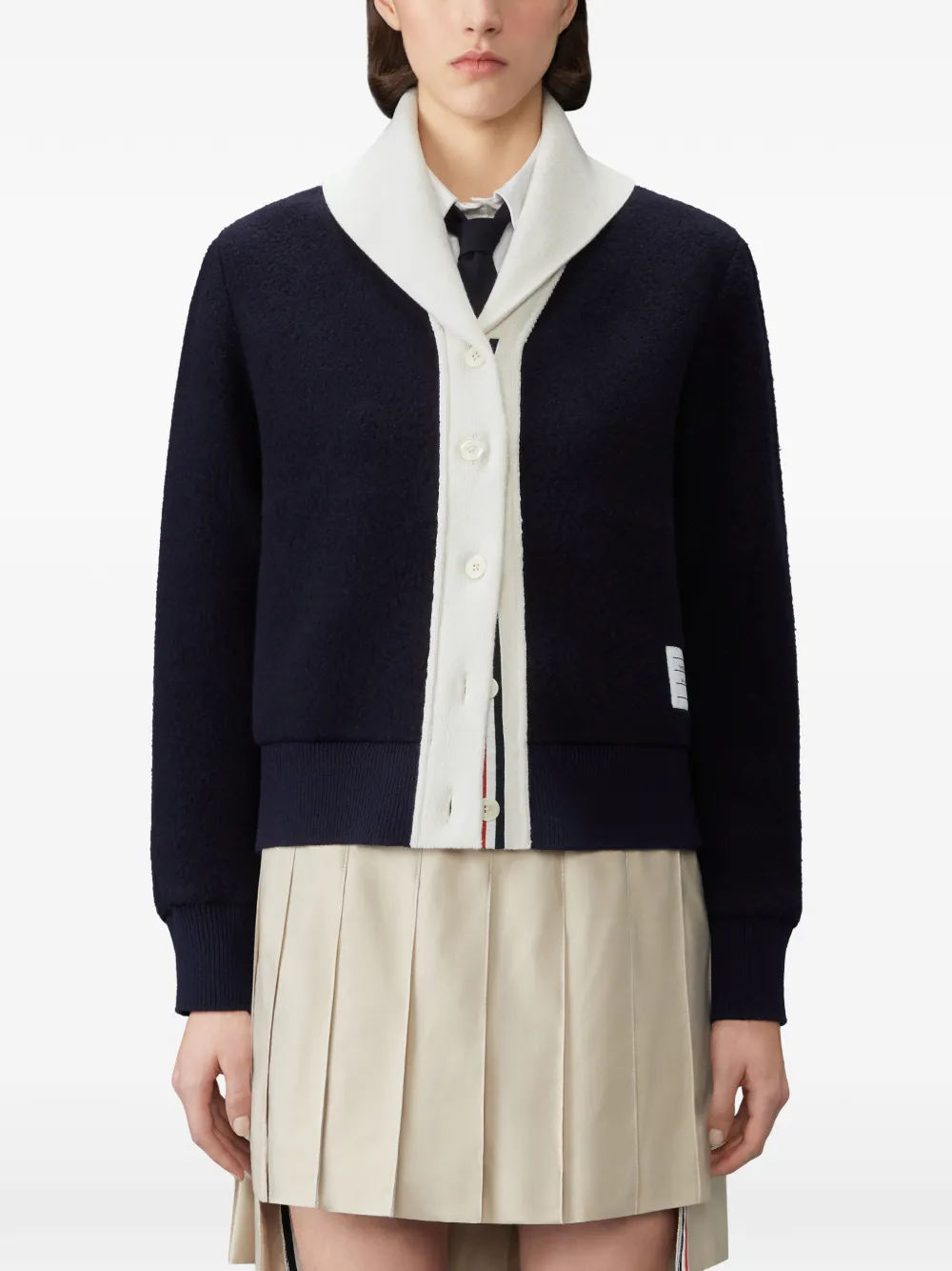 Thom Browne Wollen fleece jack Blauw