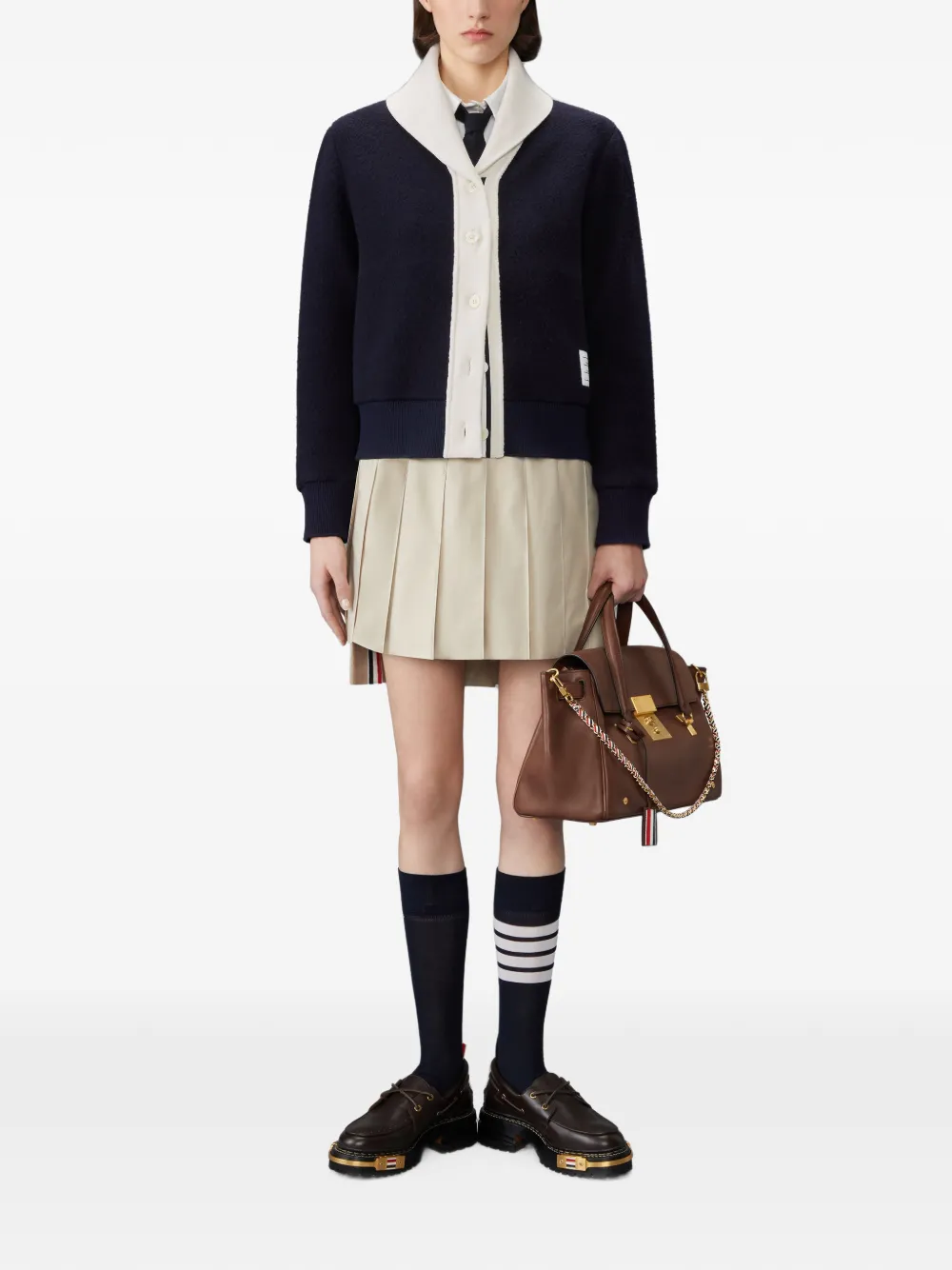 Thom Browne Wollen fleece jack Blauw