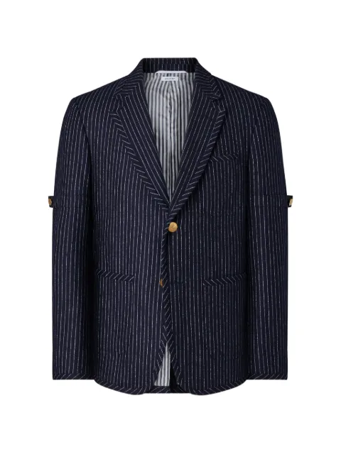 Thom Browne flannel chalk stripe sportcoat with armband