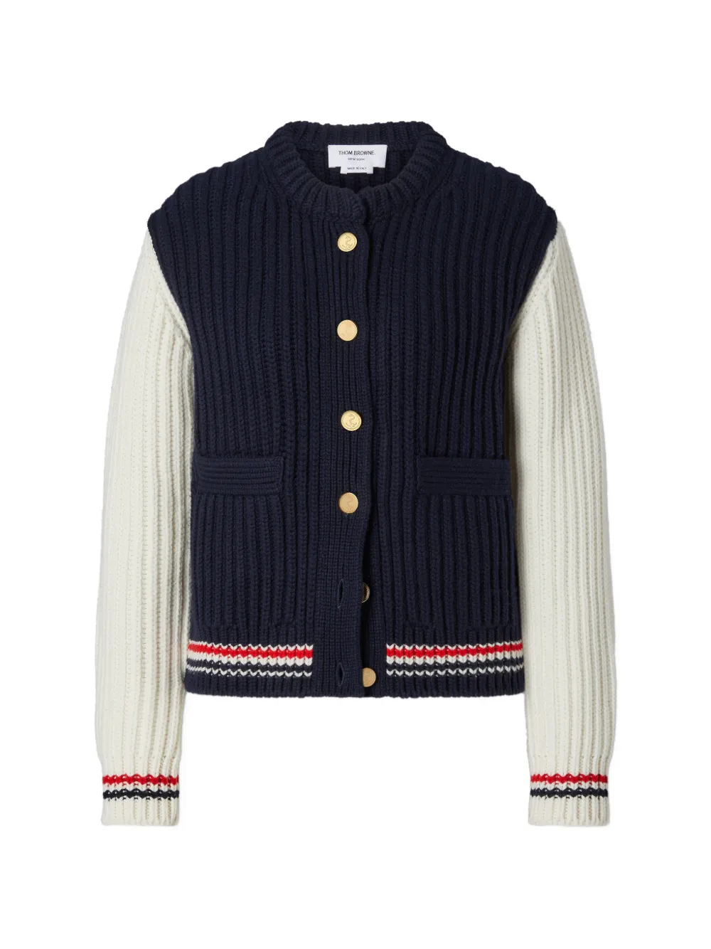 Thom Browne chunky cashmere cardigan - Blue