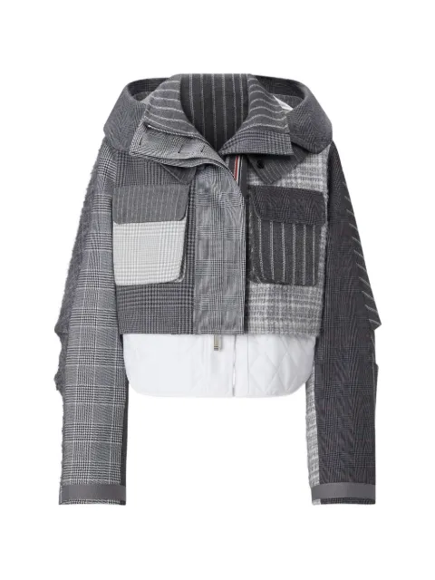 Thom Browne high twist wool Funmix cropped tailored parka