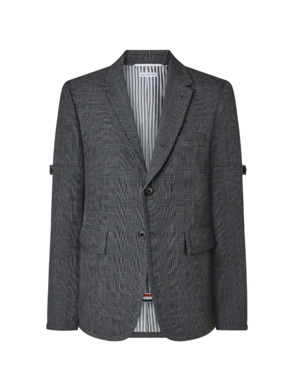Thom Browne Prince of Wales-check Wool Sportcoat in Grey