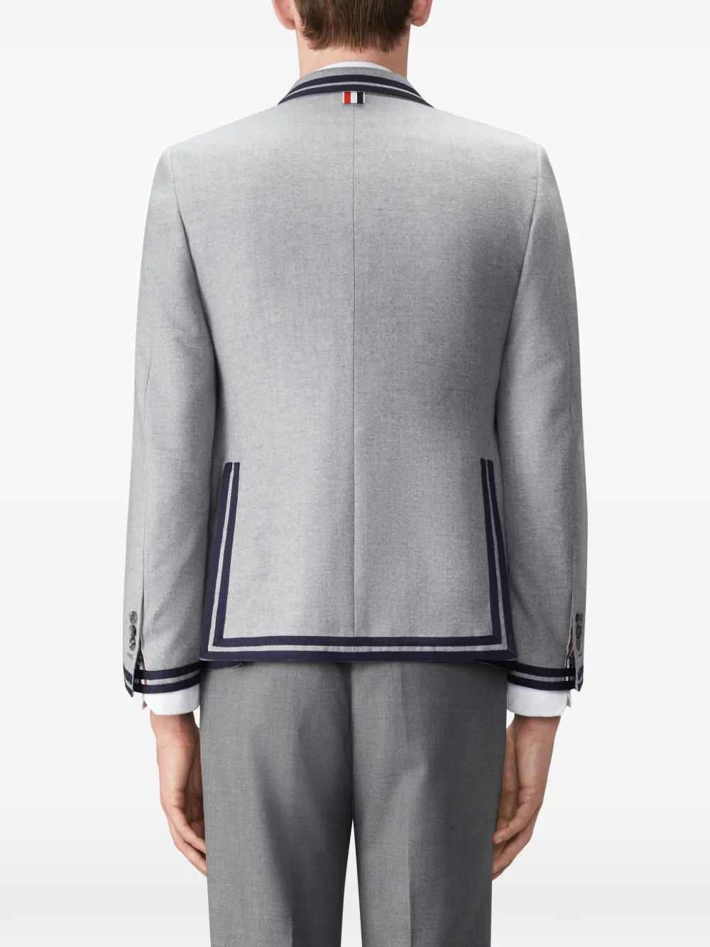 Thom Browne Wollen flanellen sportjas met kreuken Grijs