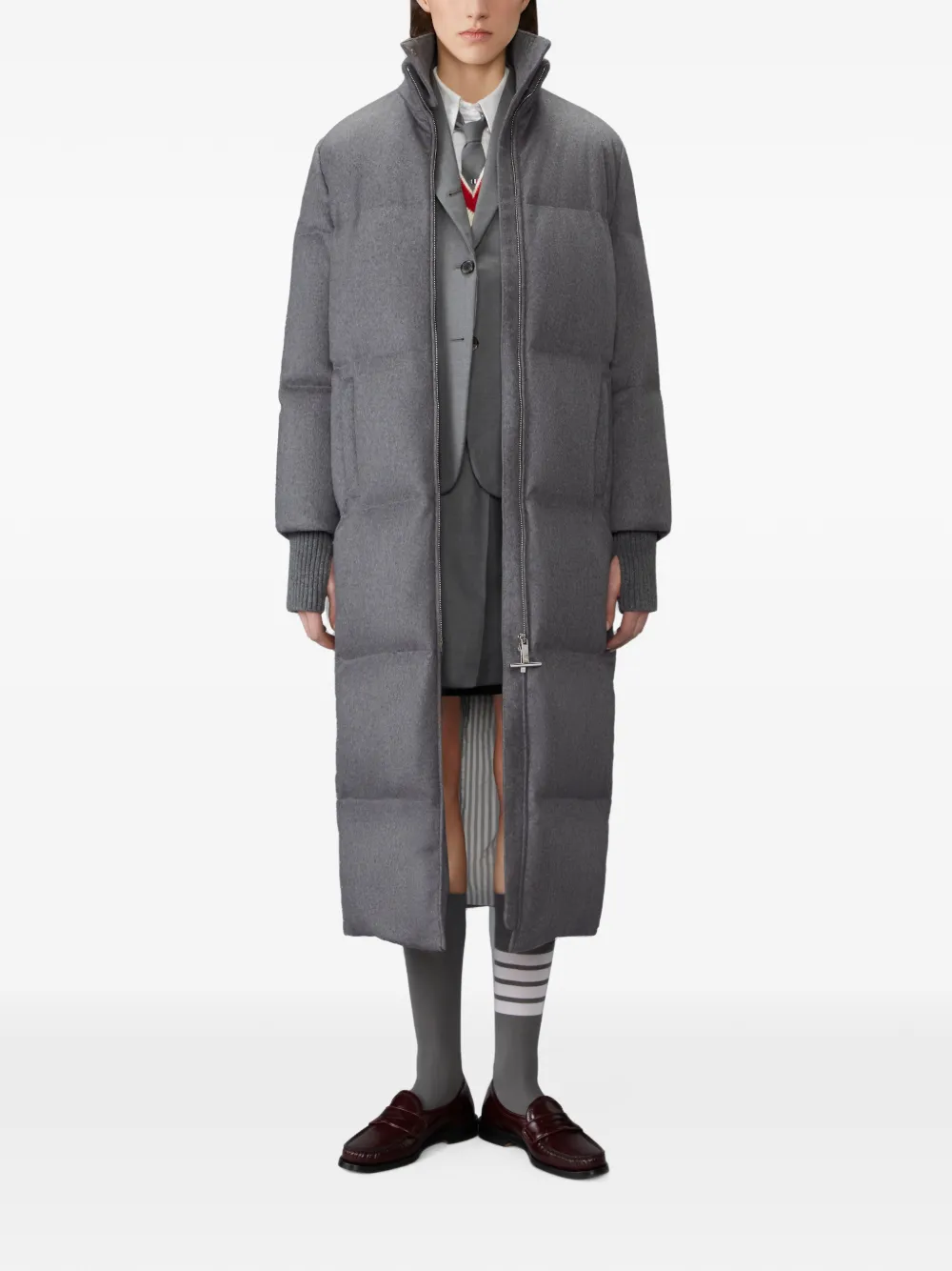 Thom Browne Kasjmier donsjack Grijs