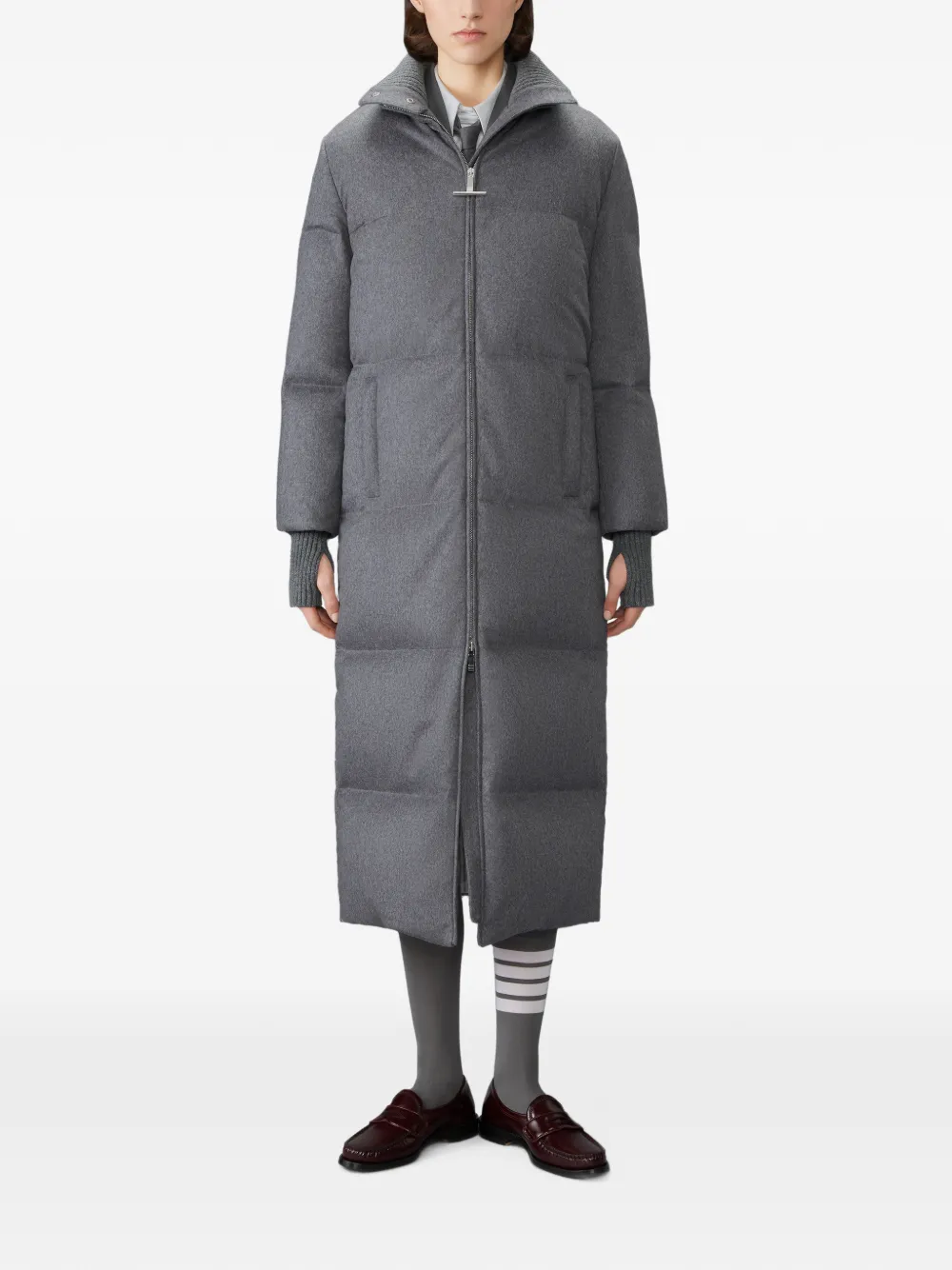 Thom Browne Kasjmier donsjack Grijs