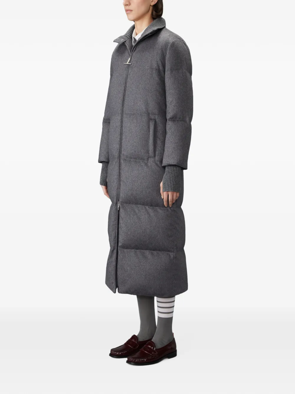 Thom Browne Kasjmier donsjack Grijs
