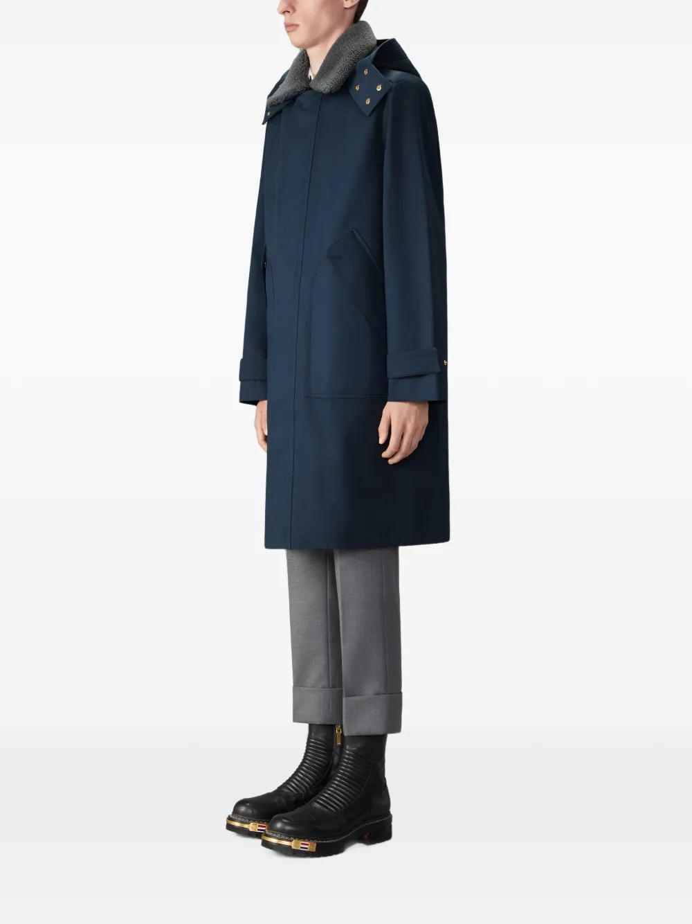 Thom Browne Mackintosh regenjas Blauw