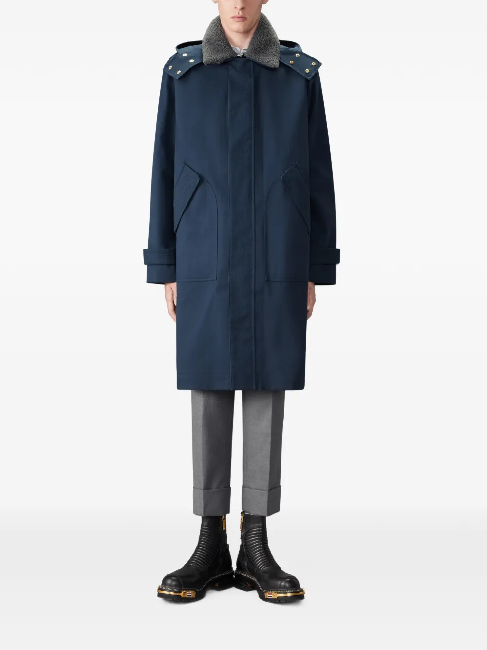 Thom Browne Mackintosh regenjas Blauw