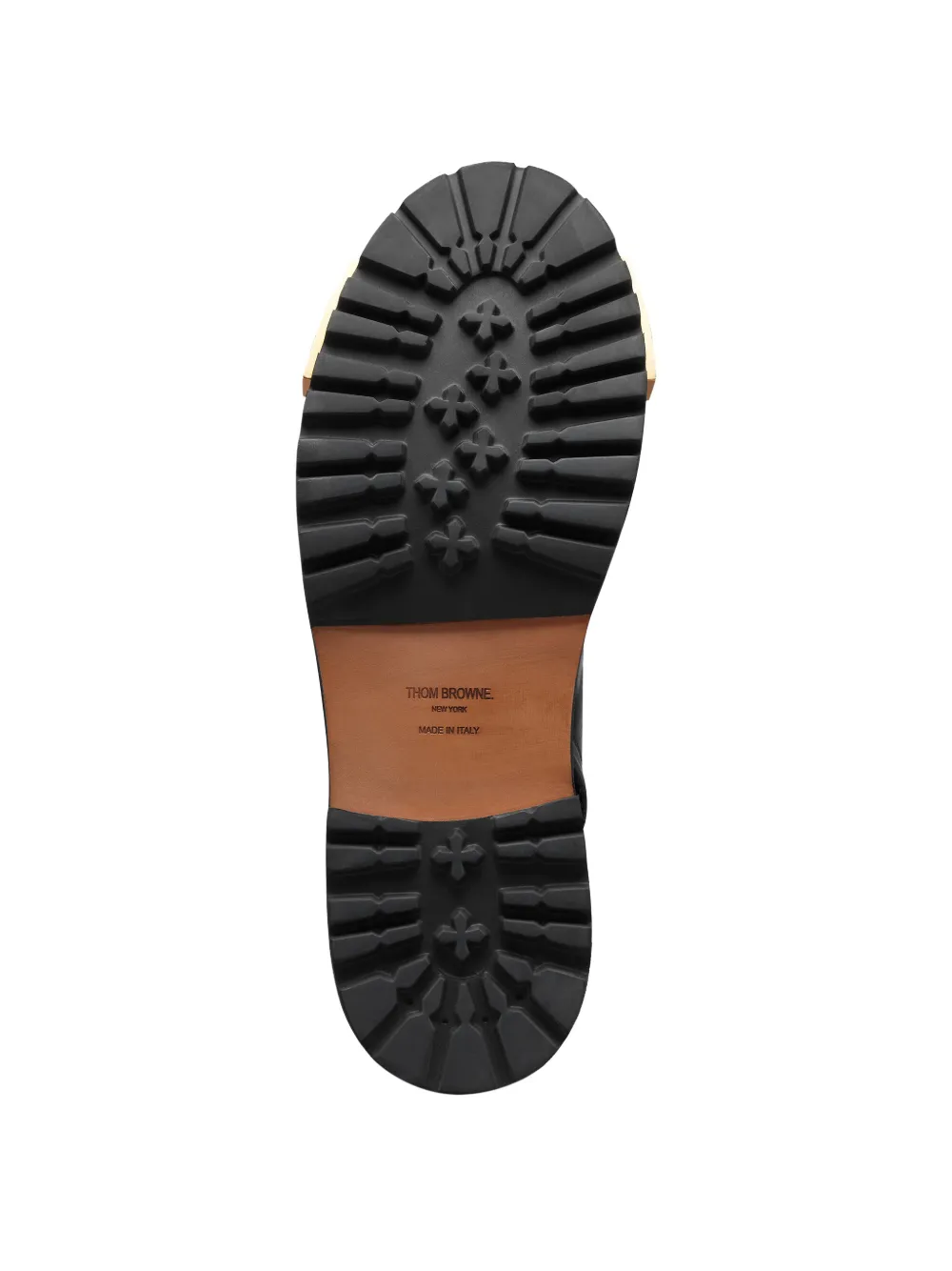 Thom Browne panelled leather boots Zwart