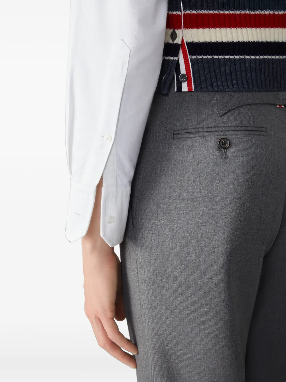 Thom Browne Wollen spencer met RWB-streep Blauw