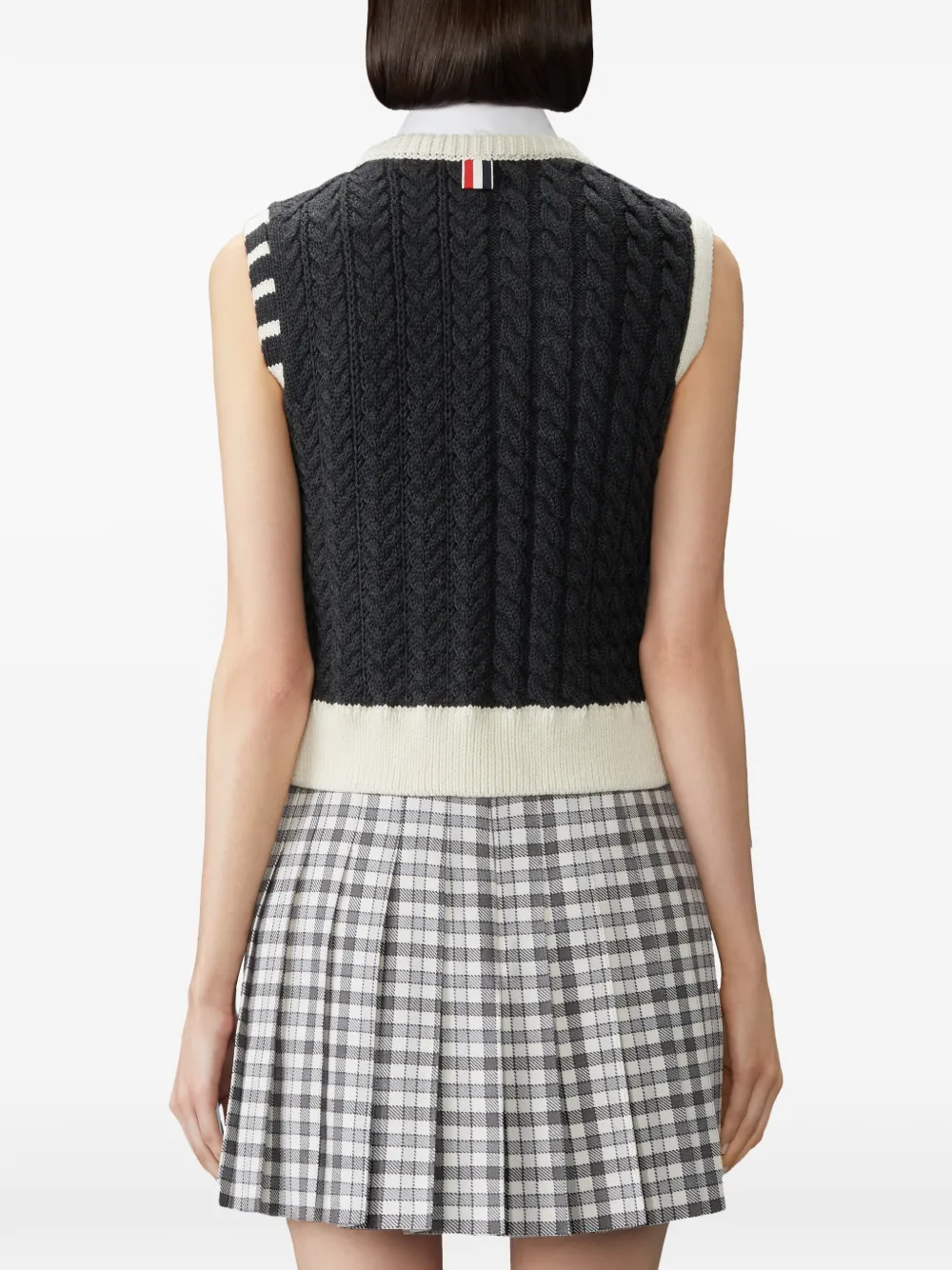 Thom Browne Aran kabelvormige top van merinowol Grijs