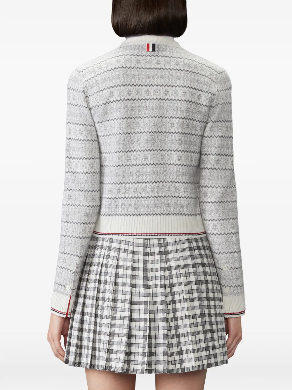 Thom Browne Vest van merinowol-jacquard met sneeuwvlok Wit