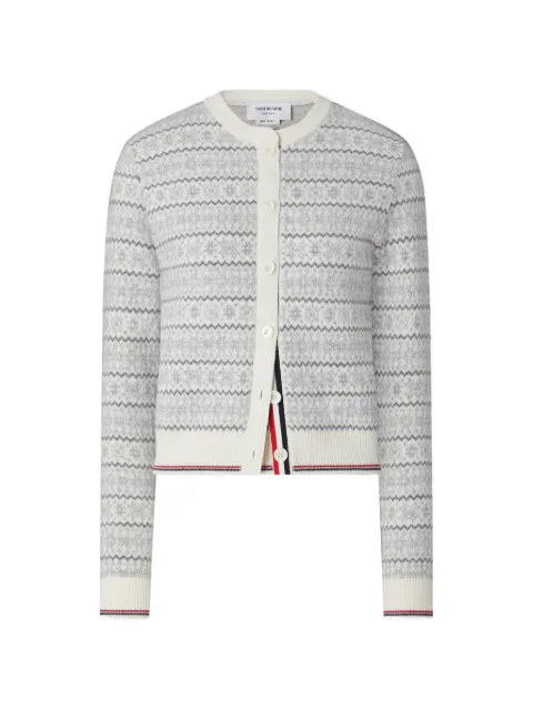 Thom Browne merino-wool jacquard snowflake cardigan